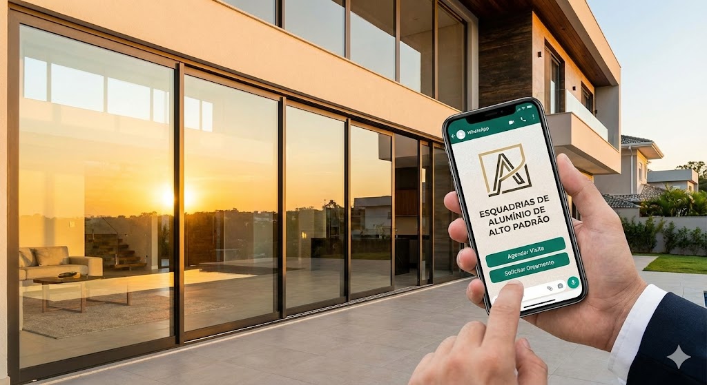 Esquadrias de Alumínio de Alto Padrão: Agendamento e Orçamento Via WhatsApp