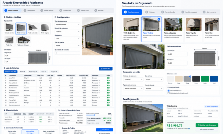 AtiveSite Sistema Completo de Orçamento e Pedidos para Empresas de Toldos e Coberturas: tecnologia para fabricar melhor, calcular custos e aumentar a rentabilidade